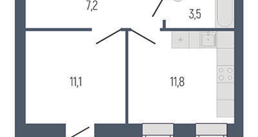 1-к. квартира, 36 м²
