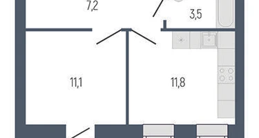 1-к. квартира, 36 м²