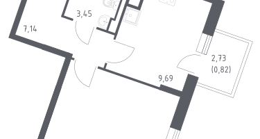 1-к. квартира, 35&nbsp;м²