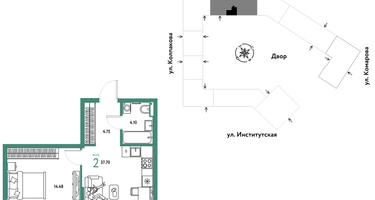 Студия, 37&nbsp;м²