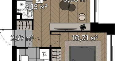 2-к. квартира, 30&nbsp;м²