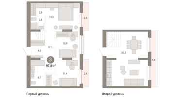 3-к. квартира, 97&nbsp;м²