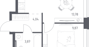 1-к. квартира, 31&nbsp;м²