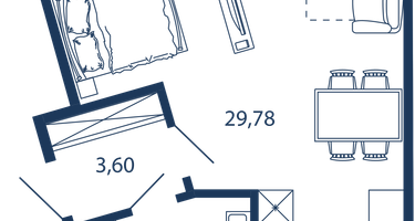 Студия, 38&nbsp;м²