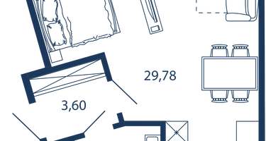 Студия, 38&nbsp;м²