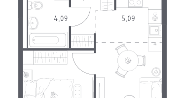 Студия, 32&nbsp;м²