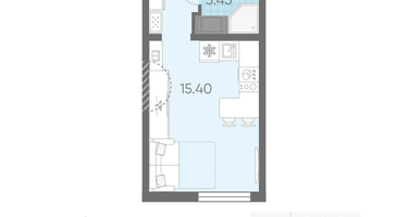 Студия, 21 м²