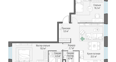 3-к. квартира, 75&nbsp;м²