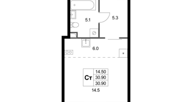 Студия, 30&nbsp;м²