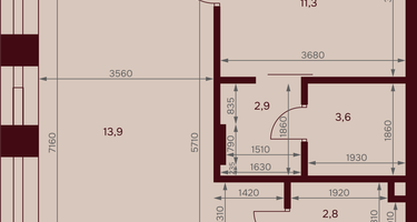 1-к. квартира, 51&nbsp;м²
