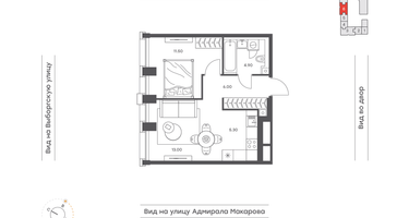 2-к. квартира, 40 м²