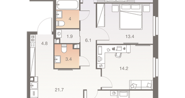 5-к. квартира, 112 м²