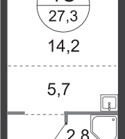 Студия, 27&nbsp;м²