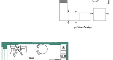 2-к. квартира, 36&nbsp;м²
