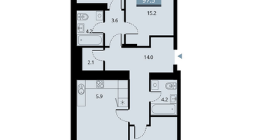 4-к. квартира, 96&nbsp;м²