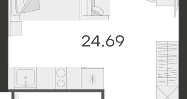 Студия, 29&nbsp;м²