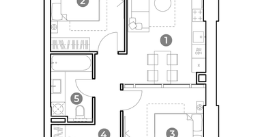 3-к. квартира, 57 м²