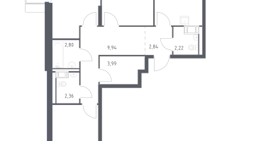 3-к. квартира, 77&nbsp;м²