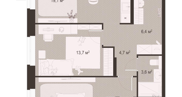 2-к. квартира, 68 м²