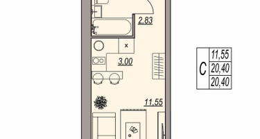 Студия, 20 м²
