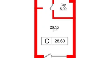 Студия, 29 м²