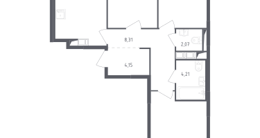 3-к. квартира, 76&nbsp;м²