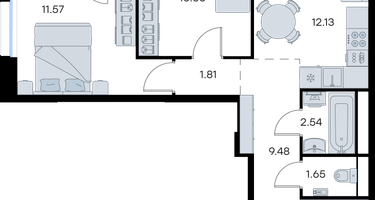 2-к. квартира, 50 м²