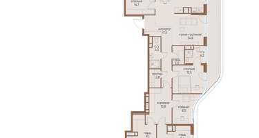 5-к. квартира, 172 м²