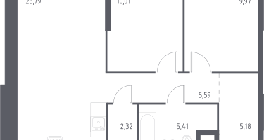 2-к. квартира, 62&nbsp;м²
