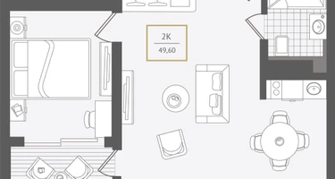 2-к. квартира, 49&nbsp;м²