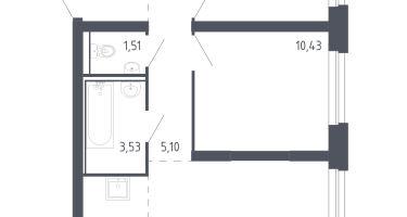 Студия, 57&nbsp;м²