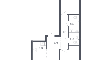 Студия, 62&nbsp;м²