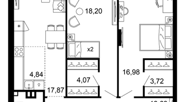 3-к. квартира, 91&nbsp;м²