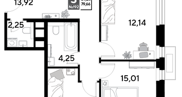 3-к. квартира, 79&nbsp;м²