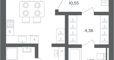 1-к. квартира, 45&nbsp;м²