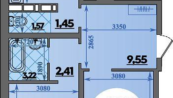 2-к. квартира, 64&nbsp;м²