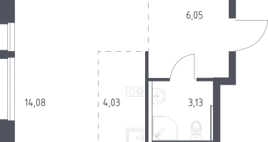Студия, 26&nbsp;м²