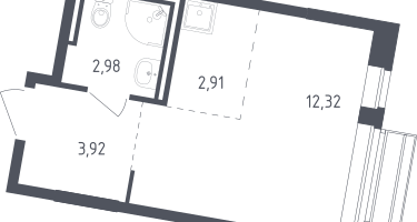 Студия, 21&nbsp;м²