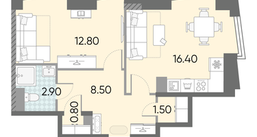Студия, 42&nbsp;м²