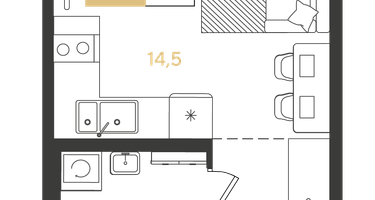 Студия, 21&nbsp;м²