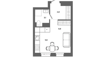 Студия, 23&nbsp;м²