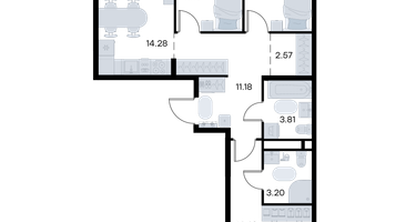 3-к. квартира, 73 м²