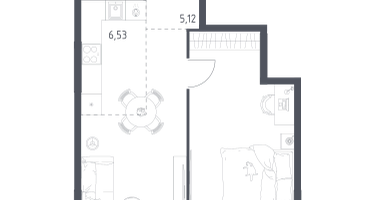 Студия, 47&nbsp;м²