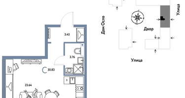 Студия, 30&nbsp;м²