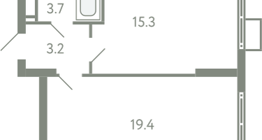 1-к. квартира, 40&nbsp;м²