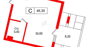 Студия, 36&nbsp;м²