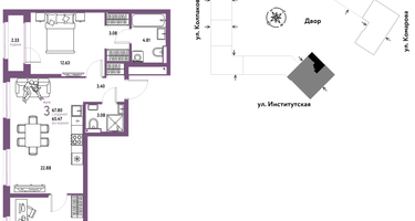 Студия, 67&nbsp;м²