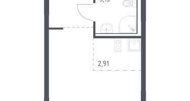 Студия, 22&nbsp;м²