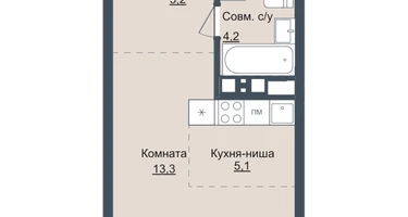 Студия, 28&nbsp;м²