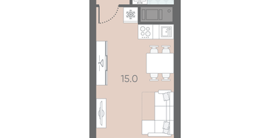 Студия, 22&nbsp;м²